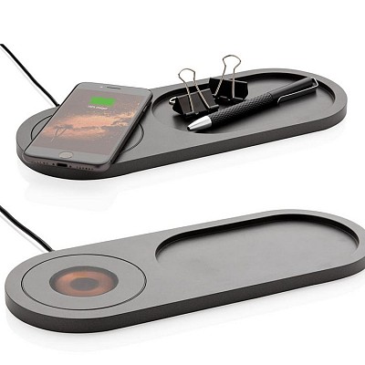 Suport de birou din plastic cu incarcator wireles - P308591 suport de birou cu incarcator wireless P308591