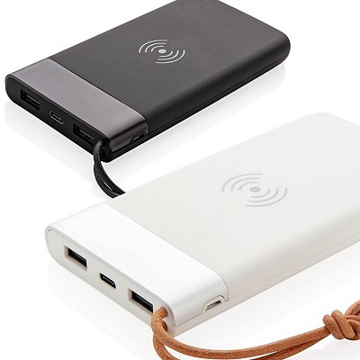 Baterie portabila cu incarcator wireless si 2 porturi USB - P324693 baterii externe portabile cu incarcator wireless si 2 porturi USB P324693