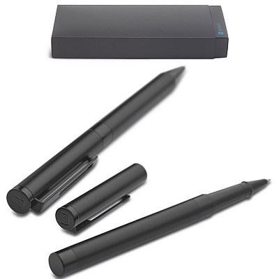 Set de 2 pixuri metalice in cutie de cadou - 81205 pixuri metalice negre cu cutie de cadou 81205