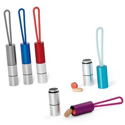 Lanterna metalica cu compartiment pentru pastile - 94755 94755 lanterne de buzunar cu compartiment pentru pastile