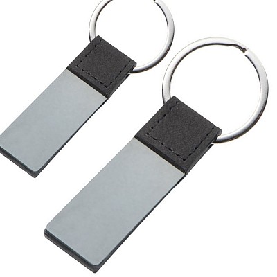 Breloc dreptunghiular din metal si imitatie de piele - 0578 brelocuri dreptunghiulare din metal si imitatie de piele 0578