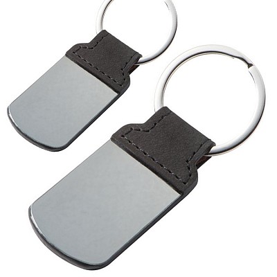 Breloc metalic cu element din imitatie de piele - 0579 brelocuri metalice cu element din imitatie de piele 0579