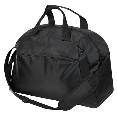 Geanta sport cu manere si bareta cu protectie buretata pentru umar - 0707 genti negre sport din poliester 0707