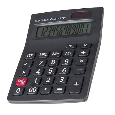 Calculator de birou cu afisaj digital de 12 cifre - 0810 calculatoare de birou cu baterii solare 0810