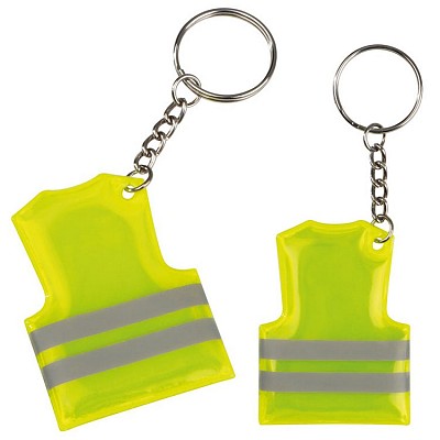 Breloc cu forma de vesta reflectorizanta - 0947 brelocuri promotionale cu forma de vesta reflectorizanta 0947