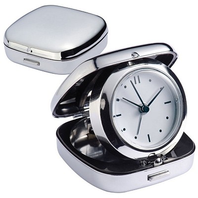 Ceas cu alarma si cutie metalica pliabila - 1507 ceasuri metalice promotionale pliabile 1507