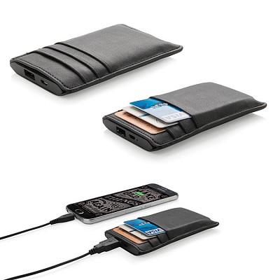 Powerbank USB cu buzunare pentru carduri - P324330 P324330 powerbank uri cu buzunare pentru carduri