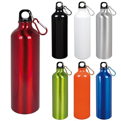 Bidon din aluminiu de 750 ml cu carabina inclusa - 0603134 bidoane colorate metalice cu carabina 0603134