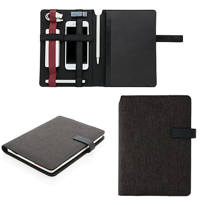 Carnetel A5 colorat cu inchidere prin curea si organizator - P773191 P773191 carnetele A5 cu organizator