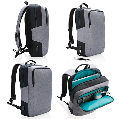 Rucsac cu compartiment pentru laptop si powerbank incorporat - P762172 P762172 rucsaci de laptop cu powerbank si iesire USB