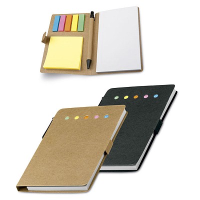 Carnetel cu pix si etichete colorate adezive - 93791 carnetele ecologice cu pix si etichete colorate 93791