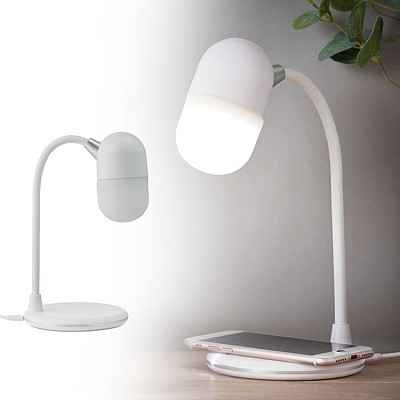Lampa de birou cu boxa audio wireless incorporata - MO9675 lampi de birou cu incarcator wireless MO9675