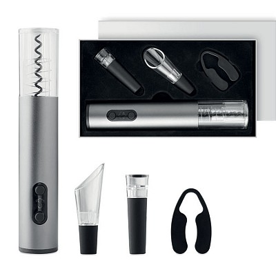 Tirbuson electric cu accesorii pentru sticla de vin - MO9727 seturi de vin cu tirbuson electric MO9727