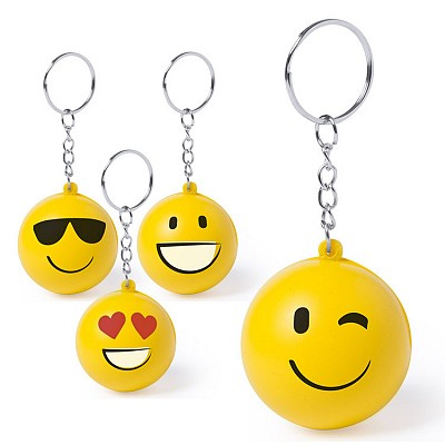 Breloc antistres din spuma poliuretanica cu smiley face - AP781528 brelocuri antistres cu smiley face AP781528