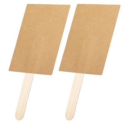 Evantai din carton cu forma dreptunghiulara si maner din lemn - AP721737 evantaie dreptunghiulara cu maner din lemn AP721737