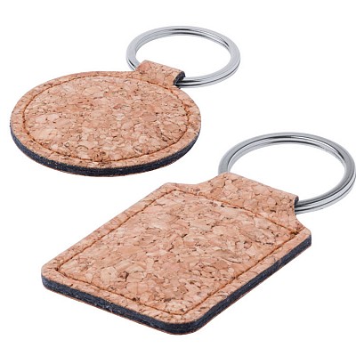 Breloc din pluta cu inel mare pentru chei - AP721316 brelocuri promotionale ecologice din pluta AP721316