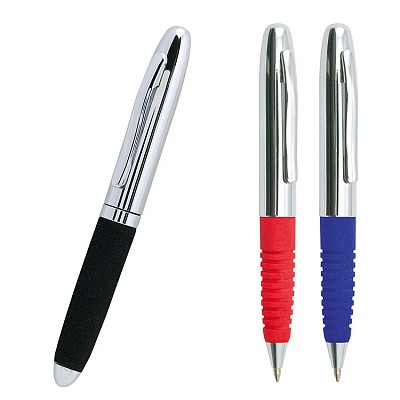 Pix metalic cu grip colorat si agatatoare subtire - AP731697 pixuri metalice cu grip colorat din EVA AP731697