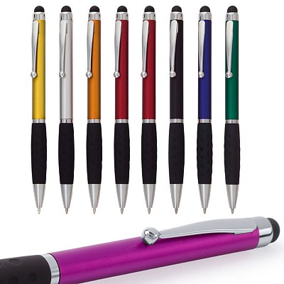 Pix din plastic cu grip cauciucat si touch pen - AP791870 pixuri cu grip cauciucat si touch pen AP791870