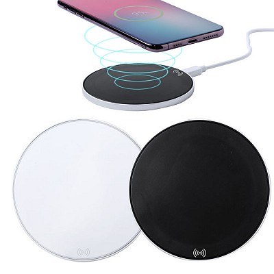 Incarcator wireless cu forma rotunda din plastic si aluminiu - AP721668 incarcatoare wireless cu forma rotunda AP721668
