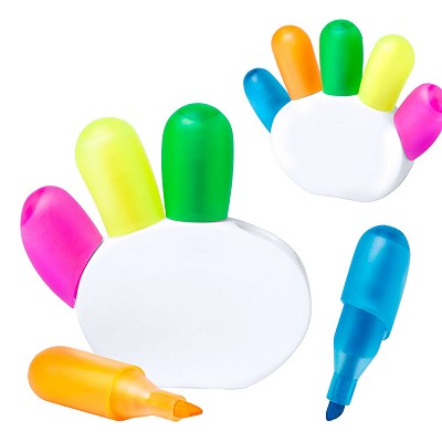 Evidentiator colorat cu forma de mana - AP721319 seturi de 5 markere evidentiatoare de text AP721319