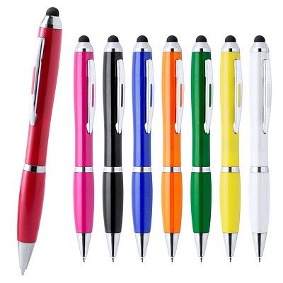 Pix cu corp colorat cu capat touch pen - AP721265 pixuri metalice colorate cu design clasic AP721265