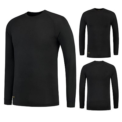 tricouri unisex negre promotionale cu maneci lungi din material elastic ADT02