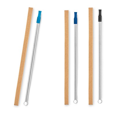 Paie metalice reutilizabile cu perie de curatat - MO9924 paie metalice reutilizabile cu perie de curatat MO9924