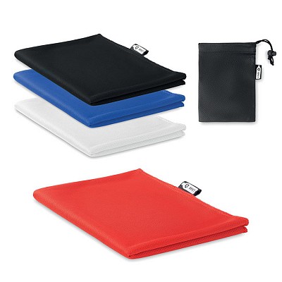 Prosop sport ecologice din RPET cu husa din material netesut - MO9918 prosoape promotionale din material reciclat MO9918