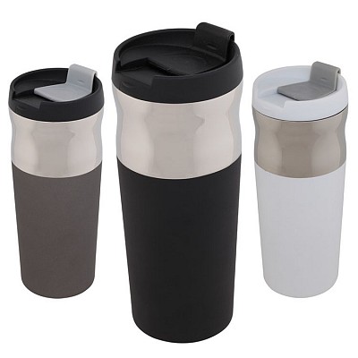 Pahar termoizolant cu orificiu pentru baut - R08398 pahare termoizolante cu capac si orificiu de baut R08398