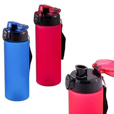 Bidon sport din tritan cu capac pentru protectie si agatatoare - R08253 bidoane sport din tritan cu capac R08253