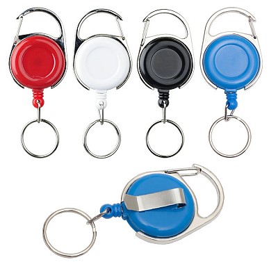 Pass holder cu carabina si inel pentru chei - R08003 pass holdere cu carabina si inel pentru chei R08003