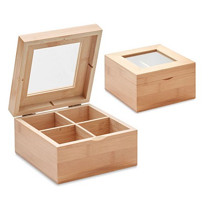 cutii din lemn cu fereastra si 4 compartimente interioare MO9950