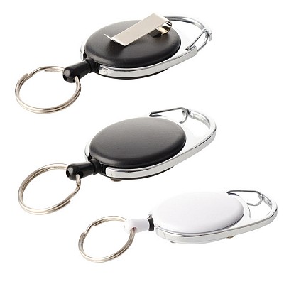 Suport retractabil de tip pass holder cu clema si carabina - R08002 suporturi pass holder cu carabina R08002