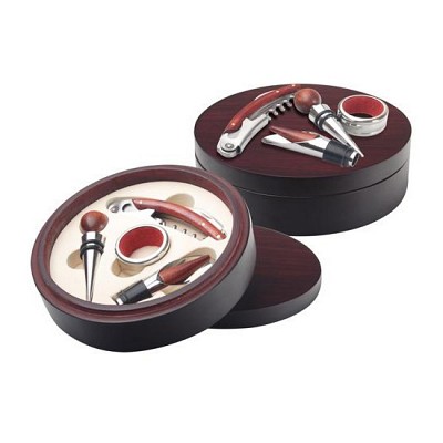 Cutie din lemn cu accesorii de vin - AP812101 AP812101 cutie cu accesorii pentru degustarea vinului