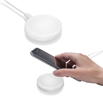 Incarcator wireless din plastic cu forma rotunda - 09086 incarcatatoare wireless din plastic cu forma rotunda 09086