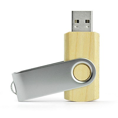 Stick USB de 16 GB din lemn cu protectie metalica - 44016 stickuri USB de 16 GB din lemn cu protectie metalica 44016