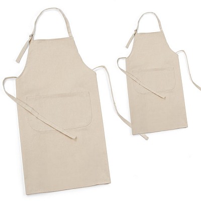 Sort din bumbac cu buzunar si cordoane lungi pentru prindere - 20410 sorturi promotionale de bucatarie cu buzunar mare 20410