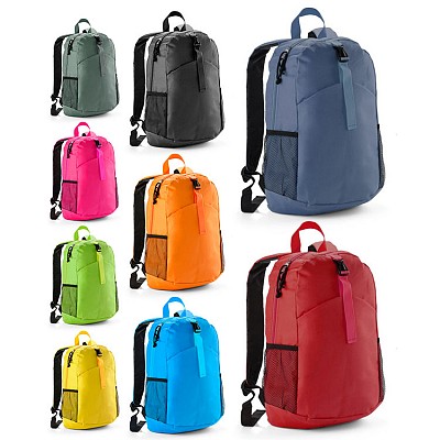 Rucsac promotional cu buzunare laterale din plasa - 20298 rucsaci promotionali colorati cu buzunare laterale 20298