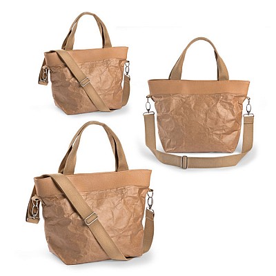 Sacose din hartie cu fermoar si bretea ajustabila - 20232 sacosa din hartie cu bareta de umar 20232