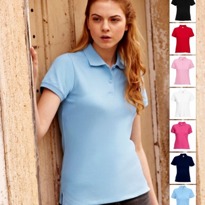 63 560 0 Tricouri polo promotionale colorate pentru dame Lady Fit Polo Fruit of the Loom