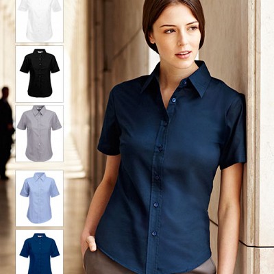 Camasa de dama cu maneci scurte - 65-000 65 000 0 Camasi promotionale de dama colorate cu maneci scurte Lady Fit Short Sleeve Oxford Shirt Fruit of the Loom