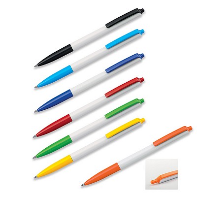 Pix alb cu accesorii colorate - 12521 pixuri albe cu accesorii colorate 12521