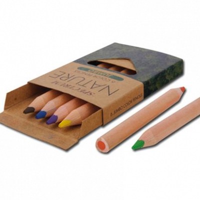 Set de sase creioane scurte, colorate - 11237 11237 Seturi de sase creioane colorate