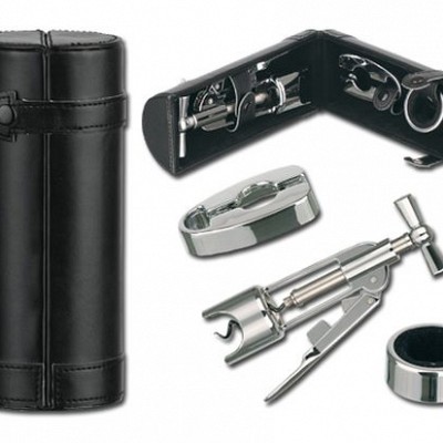 Set de 3 accesorii pentru vin in cutie eleganta - 22206 22206 10 Seturi de trei accesorii pentru vin in cutie eleganta