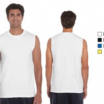 Maieuri clasice din bumbac Gildan 2700 Sleeveless T Shirt