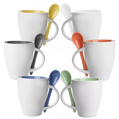 Cana cu lingurita colorata - AP862000 AP862000 cani promotionale cu lingurite