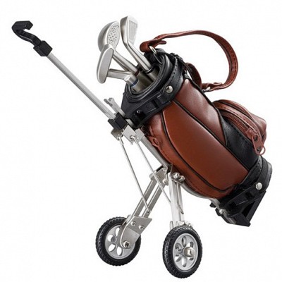 Suport de birou in forma de troller de golf - 1100879 1100879 suporturi de pixuri