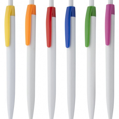 Pix din plastic cu clips colorat - AP809364 AP809364 Pixuri promotionale din plastic cu clips colorat