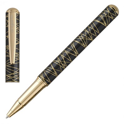 Pix Ungaro cu capac si corp negru cu finisari aurii - USF2805 USF2805 pixuri metalice de lux Ungaro Braccialetto