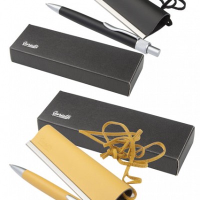 Pix din plastic in etui cu snur - AP62408 AP62408 Pixuri promotionale din plastic marca Guriatti in etui cu snur